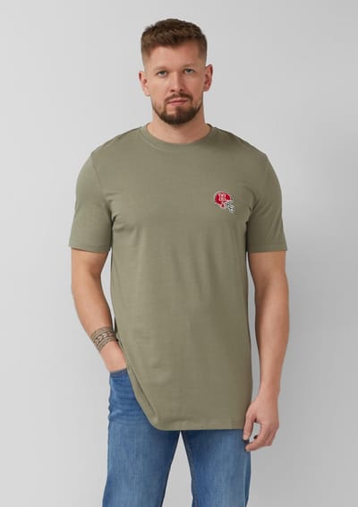 s.Oliver - male - Zwaar jersey T-shirt in een moderne pasvorm met college artwork