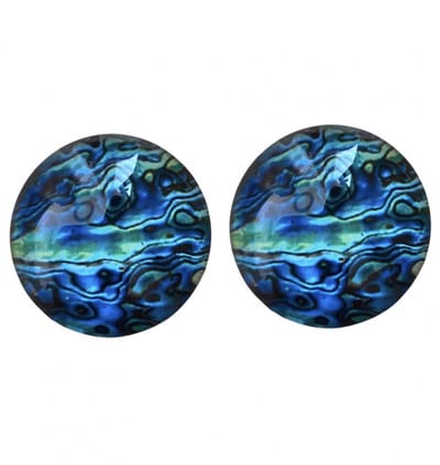Clip oorbellen-Blauw-2 cm- geen gaatje- Charme Bijoux