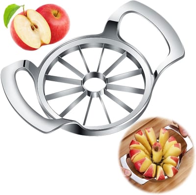 Stainless Steel Appelschiller met 12 Snijders, Ideaal voor Appels en Peren, Creatief en Efficiënt Ontwerp