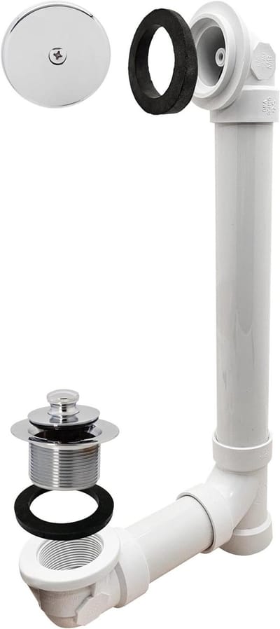 Badafvoer PVC - Afvoerplug Bad - Badkamer Onderhoud - Schakelbocht Ontwerp - 40 mm - Chroom