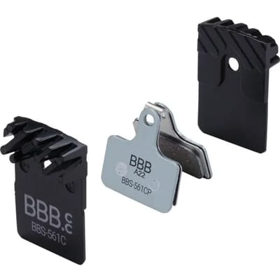 BBB Cycling DiscStop Coolfin Schijfremblokken Shimano - Complete Set Remblokken Compatibel met Shimano Schijfremmen - Organisch met Koelvinnen - BBS-561C