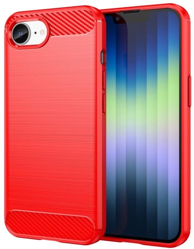 Coverup Hoesje - Geschikt voor iPhone 16e / 17e Hoesje - Coverup Armor Brushed TPU Back Cover - Rood