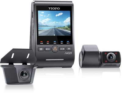 VIOFO A329SW 3CH - Dashcam - 4K + 2K + 2K Opname - Sony STARVIS 2 - Waterdichte Achtercamera - Interieurcamera - WiFi 6 - GPS - Parkeermodus