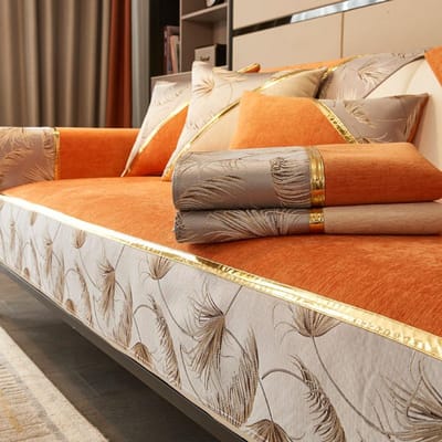 Chenille Jacquard Stoffen Bankhoes Lederen Bankhoes Europese Stijl Bankhoes Aangepaste Antislip 2/3/4 Zits Bank Handdoek 70x70cm 1pcs