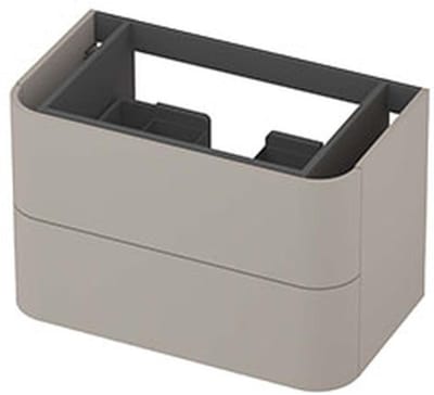 INK - Afgeronde Onderkast Gelakt 2 Laden Softclose Tbv Grepen - 800x450x520 Mm - Mat Kasjmier Grijs