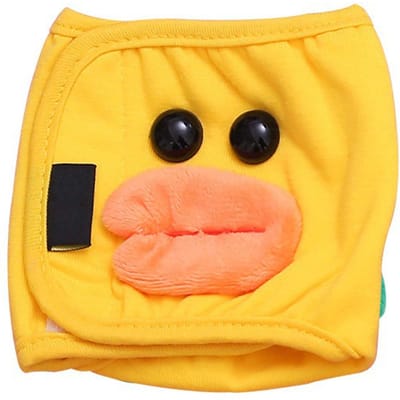 Sanitaire broek voor reuen, verwijderbare beleefdheidsbroek voor huisdieren, wasbaar fysiologisch veilig ondergoed voor puppy's L(for 6.5-9kg) orange