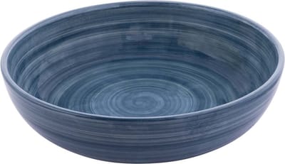 Bowls and Dishes Mano Aardewerk Schaal | Kom | Bowl | Fruitschaal | Saladeschaal | Woonaccessoire - Ø 27 cm Blauwgrijs