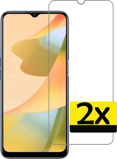 Screenprotector - Geschikt voor OPPO A16 - 2 Stuks - Extra Sterk - Beschermglas - Gehard Glas - Tempered Glass - Screen Protector