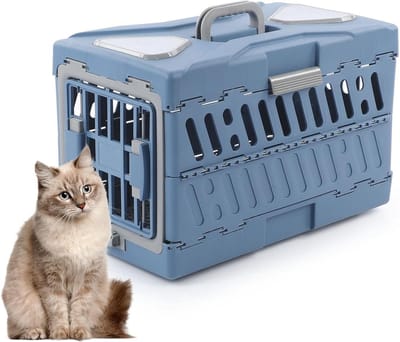 Reismand voor huisdieren - Transportbox - Veilig reizen - Verbeterde stabiliteit - L 56 cm - Blauw