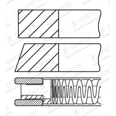 Goetze Engine Zuigerveren set GOETZE 08-440500-30