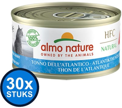 30x Almo Nature HFC - Tonijn (Atlantisch) - Kattenvoer Natvoer - 70g