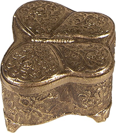 Clayre & Eef Sieradendoos Vlinder 6x5x3 cm Goudkleurig Kunststof Juwelendoos