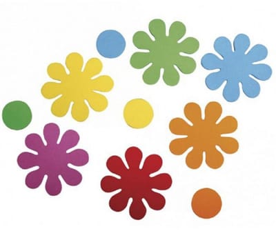 Crepla ponsdeeltjes bloemen zelfklevend 120x stuks - Knutselen/Hobby - Plak bloemen