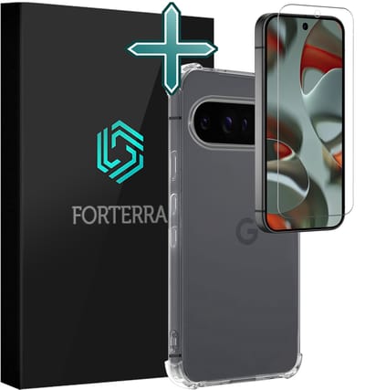 Hoesje Met Screenprotector - Geschikt voor Google Pixel 10 Pro - Sterk & Shockproof - Back Cover - Siliconen Case - Telefoon Hoes - Shock Proof - Transparant