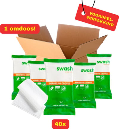 Omdoos Swash Perineum Gloves (40 verpakkingen!) - Voordeelverpakking