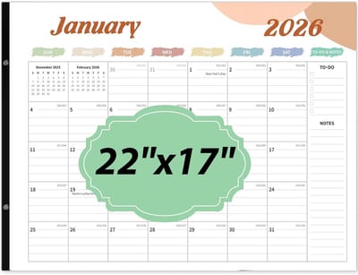 Bureaukalender 2025-2026 Groot Formaat met Taken en Notities - 18 Maanden