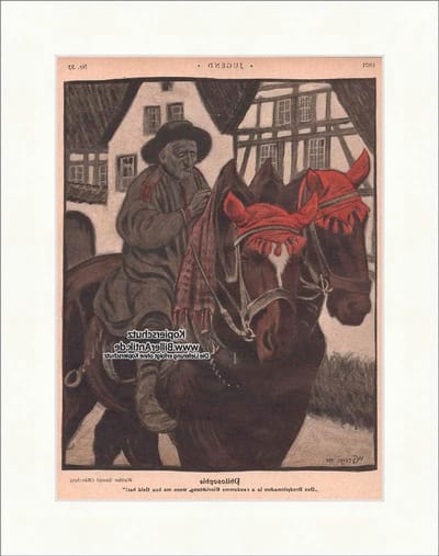 Kunstwerk Titelpagina - Tijdschrift Illustratie - Interieur Decoratie - Zuurvrije Passe-partout - 27 x 34 cm - Niet Van Toepassing