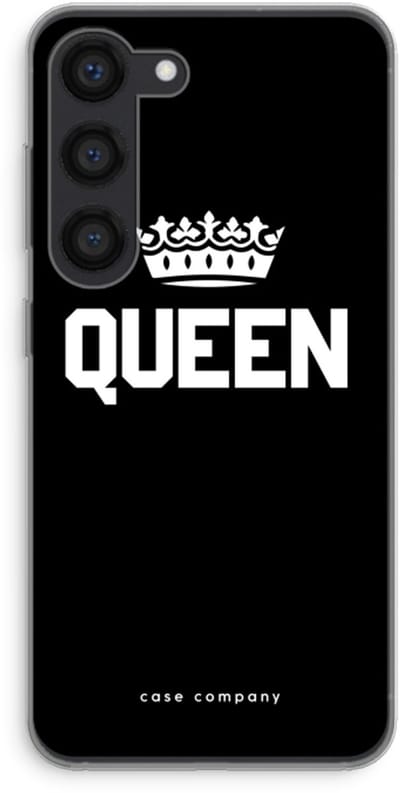 Case Company® - Hoesje geschikt voor Samsung Galaxy S23 hoesje - Queen zwart - Soft Cover Telefoonhoesje - Bescherming aan alle Kanten en Schermrand