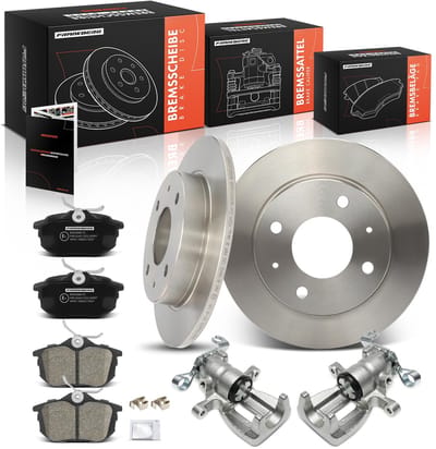 Frankberg 2x Remklauw+2x Remmen+4x Remblokken Achter voor Mitsubishi