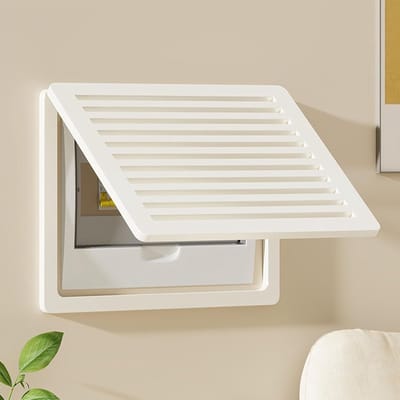 Meterkast Afdekking - Zekeringkast Deksel - Woonkamer Decoratie - Holle Klapdeksel - 35x25 cm - Wit