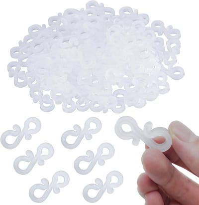 Mini Plastic Haakjes voor Buitenverlichting - 50 Stuks - Ideaal voor Kerst, Feestjes en Decoratie