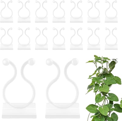 100x Zelfklevende Plantenclips – Sterke Wandclips voor Klimplanten & Kabelgeleiding – Wit