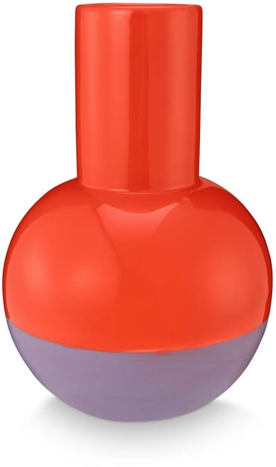 vtwonen Vaas - Decoratie - Bloemenvaas van Keramiek - Rood - 21cm