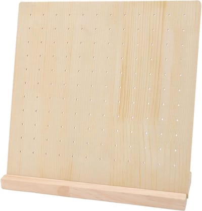 Houten Oorbellen Display - Sieraden Ophangbord - Sieraden Presenteren - Grote Capaciteit - 27x27x3 cm - Houtkleur