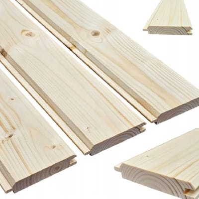 Profielplanken Hout met Groef en Veer Grenen Geschaafd 120 cm voor Binnen en Buiten