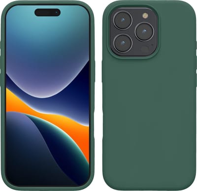 kwmobile telefoonhoesje geschikt voor Apple iPhone 16 Pro Max - Hoesje met siliconen coating - Smartphone case in dennengroen