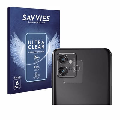 Savvies - Screenprotector voor Motorola Moto G32 (ALLEEN Camera Lens) - Folie Beschermfolie transparant 6 Stuks