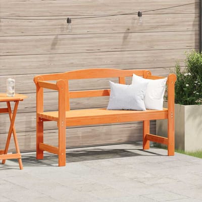 vidaXL - Tuinbank - 2 - -Seater - 119 - x - 44 - x - 76 - cm - Massief - grenenhout - Bruin