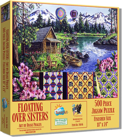 XL legpuzzel - Zweven boven de bergen -500 extra grote stukjes - Sunsout