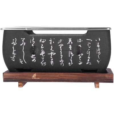 Japanse Barbecue Grill Mini Huishoudelijk Aluminiumlegering Houtskool Barbecue Kachel Oven Accessoires black
