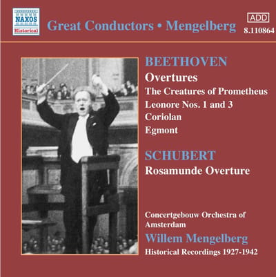 Concertgebouw Orchestra Of Amsterdam, Willem Mengelberg - Beethoven: Overtures | Schubert: Rosamunde Overture (CD) (Remastered)
