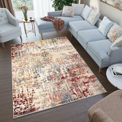 Tapiso Rivoli Vloerkleed Laagpolig Modern Beige Tapijt Maat- 160x225