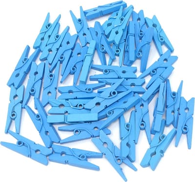 New Age Devi - Blauwe Mini Knijpers - 20 STUKS - 2.5 CM - Foto's ophangen was nog nooit zo leuk!