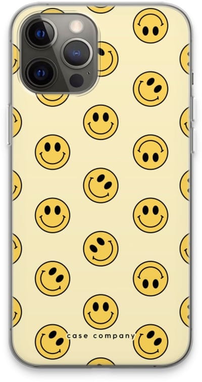 Case Company® - Hoesje geschikt voor iPhone 13 Pro Max hoesje - Smiley N°2 - Soft Cover Telefoonhoesje - Bescherming aan alle Kanten en Schermrand