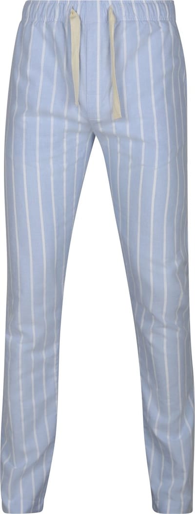 Steppin' Out Loungebroek Streep Lichtblauw - Maat S - Heren - Pyjama