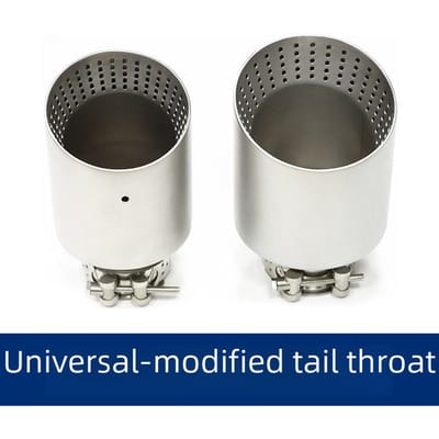 Silencieux universel en acier inoxydable givré pour modification du tuyau d'échappement de voiture Golf GTI Tail Throat - Ajustement parfait General Model, TY-009, Clamp type gray