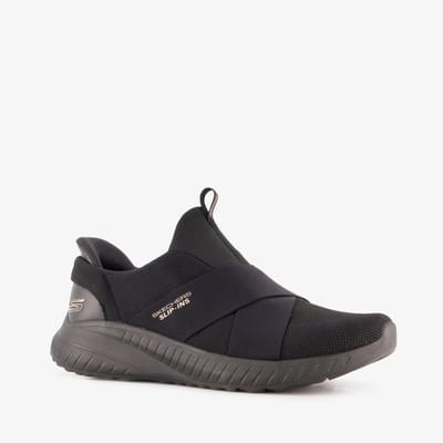 Skechers Slip-ins BOBS Sport Squad dames sneakers zwart