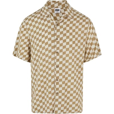 Urban Classics - Viscose AOP Resort Overhemd - S - Beige