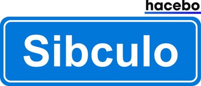 Hacebo - Plaatsnaam Sticker - 29x10 CM - Sibculo sticker - Verkeersborden sticker - grappige cadeaus - Sibculo