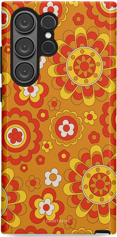 Casetastic Hoesje Geschikt voor Samsung S23 Ultra - Stijlvolle Beschermende Duo-layer Case - Retro droom