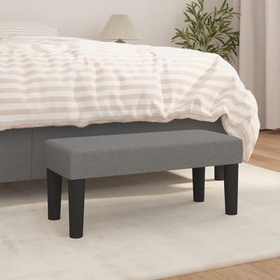 vidaXL - Bankje - 70x30x30 - cm - stof - donkergrijs