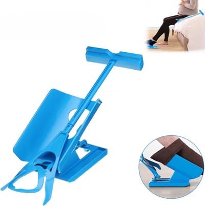 Blyx® - Aantrekhulp - Sokaantrekker - Sokken - Sokken Slider - Aankleedhulp - Mobiliteitshulp - Senioren - 27x18x11cm - Blauw