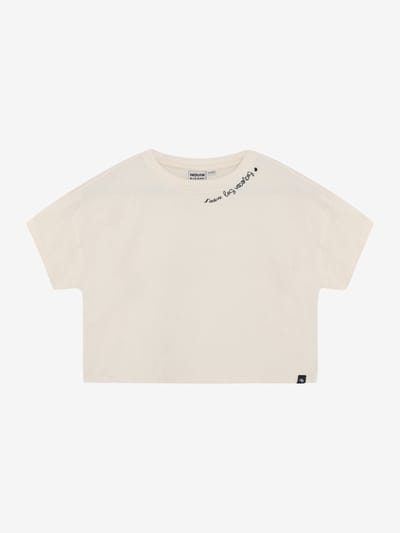 Indian Blue Jeans T-shirt Wide Cropped Tops & T-shirts Meisjes - Shirt - Creme - Maat 152