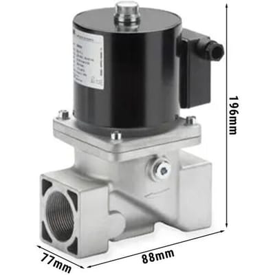 GGM Gastro Gasmagnetventil - GM 3/4 - VML Zilver / Zwart