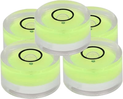 Mini Ronde Bubble Levels 15mm - 5 Stuks Meetinstrument voor Balans en Nivellering, Perfect voor Precisie en Uitlijning