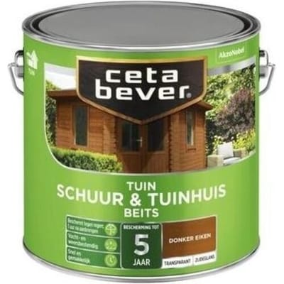 Cetabever - Tuinbeits Schuur & Tuinhuis Transparant - Donker Eiken - 750 Ml